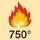ugunsizturīga 750°C